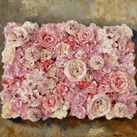 Décoration personnalisable de haute qualité en rangée de fleurs artificielles pour toile de fond de mariage, arrangement rectangulaire long pour table de banquet