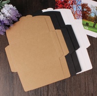Boîte en papier kraft de style enveloppe avec logo personnalisé, fabriquée en Chine, en vrac, avec carte d'instructions post-vente pour le client