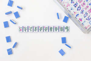 Juego de Mesa Ajedrez Americano Mahjong, Nuevas Botas Azules con Diseño de Burbujas, Juego de Acrílico para <span class=keywords><strong>Casino</strong></span>, Entretenimiento para Adultos - Product Image 6