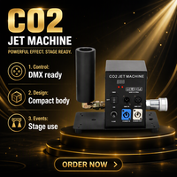 Machine à jet de CO2 100W, contrôle électronique DMX, colonne d'effets spéciaux en métal pour scène, boîte de nuit, mariage, fête