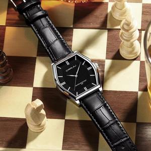 Montre de luxe Drioshipping à mouvement quartz japonais, bracelet en cuir véritable, pour homme, style business décontracté - Product Image 4