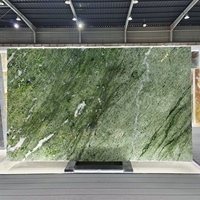 Dalle de marbre vert clair de luxe vert jade, pierre de granit vert émeraude à feuilles persistantes pour panneau mural de fond ou dessus de table à café