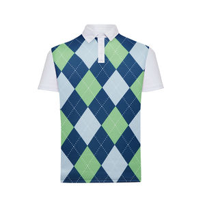 เสื้อโปโลมีกระดุมสำหรับผู้ชายเสื้อถักโพลีเอสเตอร์สีล้วนแบบแห้งเร็วโลโก้งาน OEM ตามสั่ง - Product Image 6