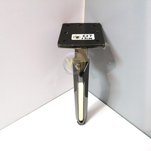 YIJUN Aluminum Furniture Legs 17cm Black With Yellow Accents Heavy Duty Modern Minimalist Design - Product Image 1