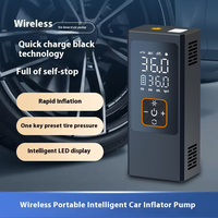 Portable Mini Wireless Air Compressor Pump Cordless Electric Car Tyre Inflator Pump with Tire Pressure Monitor for Tires