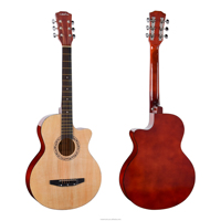 China Wholesale Custom Musical Instruments 6 Strings Colorful High-gloss 38inch Beginner Acoustic Guitar