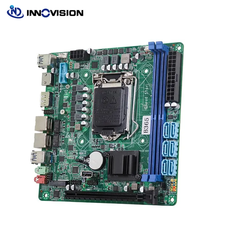 B365 Mini ITX Bo mạch chủ hỗ trợ 6/7/8/9th Core i3/i5/i7/I9/Celeron/pentinm CPU daul M.2 NVMe slots 6sata cho NAS ngày lưu trữ