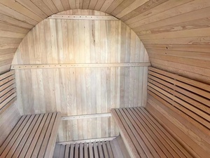 Wholesale Canadian Modern Style Outdoor Barrel Sauna Room 6kw Far Infrared Heating Made of Solid <strong>Wood</strong> Hemlock/<strong>Cedar</strong> <strong>for</strong> <strong>Sale</strong> - Product Image 2