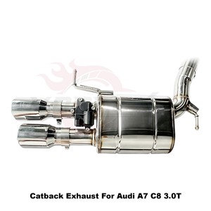 ท่อไอเสียสแตนเลส Vortex Performance สำหรับ Audi A7 C8 3.0T ปี 2019-2024 พร้อมวาล์วอิเล็กทรอนิกส์ปรับแต่งเสียงท่อไอเสีย - Product Image 4