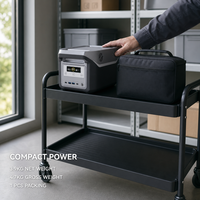 Station d'alimentation portable à batterie solaire, station de secours 500W 12.8V 28Ah, portable d'urgence avec poignée