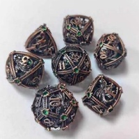 NOUVEAU STYLE Dés en métal creux rond en pierre précieuse unique Dragon DND 16 mm 12 couleurs pour jeux de société RPG Cadeaux