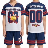 Maillot de football unisexe en polyester respirant à motif personnalisé par sublimation intégrale, faible MOQ 10 pièces, style streetwear hip-hop