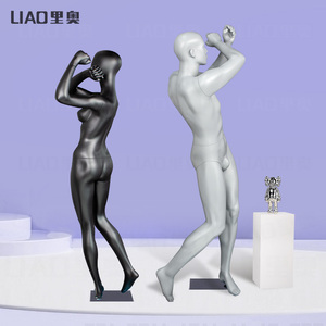 Maniquí deportivo sin cabeza para hombre, carreras usadas, juegos de pelota, ropa para hombres, negro, gris, <span class=keywords><strong>cuerpo</strong></span> <span class=keywords><strong>completo</strong></span> - Product Image 4