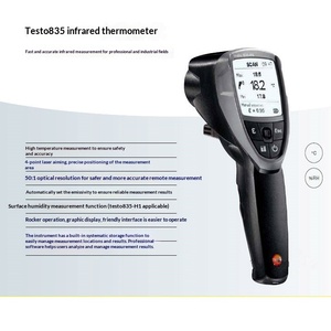 เทอร์โมมิเตอร์อินฟราเรดแบบมือถือสำหรับอุณหภูมิสูง รุ่น Testo 835-T2 ขายดีที่สุด ของแท้ 100% Testo835-T2 ของแท้ใหม่ Testo 8 - Product Image 1