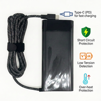 Câble tressé USB-C PD haute puissance 140W pour chargeur d'ordinateur portable avec protection OTP/OVP, compatible avec adaptateur secteur pour ordinateur portable 28V 5A