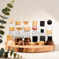 Difusor de Aceites Esenciales sin Llama de Madera en Forma de Cilindro, Difusor de Perfume de Madera para Coche y Escritorio, Tapa de Botella de Perfume de Madera