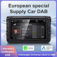 SEMAITU 8 pouces voiture stéréo monté sur tableau de bord filaire/sans fil Carplay Android Auto pour Bluetooth DAB autoradio pour VW USB 1 an