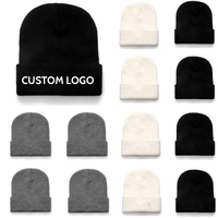 Vente en gros de nouveaux bonnets tricotés pour adulte avec logo de dessin animé mignon brodés personnalisés