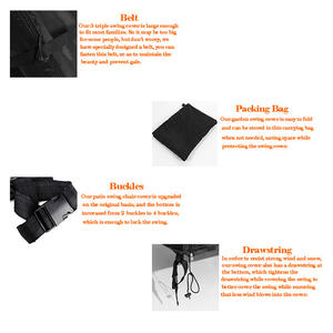 <span class=keywords><strong>Housse</strong></span> de <span class=keywords><strong>meuble</strong></span> d'extérieur imperméable résistant aux UV, hamac de <span class=keywords><strong>jardin</strong></span>, chaise de planeur, Protection contre les UV, tous les temps, <span class=keywords><strong>housse</strong></span> de balançoire - Product Image 5