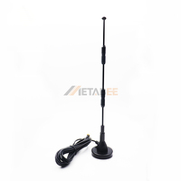 Antenne magnétique LTE 5dBi 698-2700MHz 3m SMA Mâle Étanche VHF avec Base à Triple Aimant pour Capot, Pare-chocs et Kit de Montage sur Plaque de Terre