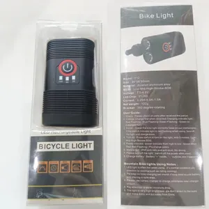 Lampu stang sepeda jalan 1800mAh 600 lumen, lampu LED setang usb yang dapat diisi ulang