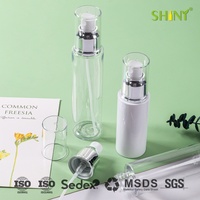 Vente en gros de flacons transparents en PET vides de 20 à 100 ml, flacons de lotion pour soins de la peau, flacons de parfum avec pompe pulvérisateur