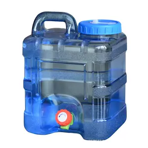 Ronya PC 10L plastic clear water bottle fill more 2 gallon outdoor camping large water bucket with water faucet