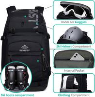 Échantillon Gratuit : Sac à Dos de Ski Léger et Tendance 600D Imperméable Antivol pour Casques, Bottes, Chaussures de Voyage et Extérieur avec Port USB et Application Mobile