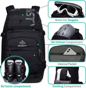 Free Sample Backpack Waterproof Ski Helmets Carry Bag Ski <b>Boots</b> Bag Travel Skiing Sports Shoes Bag in Bulk - Product Image 3