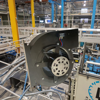 Moteur de ventilateur de purification d'air AC 380V, souffleur d'extraction à entrée unique avec pales en acier, moteur à rotor interne, pales en acier inoxydable 2500