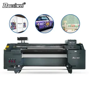 Baosiwei 1906UV inkjet head digital UV printer for acrylic tile, wood, glass, metal PVC phone case UV flat jet printer