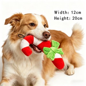 OEM ODM 7 Estilos de Juguetes Festivos de Navidad para Perros, Juguete Mordedor de Peluche con Sonido de Papá Noel y <span class=keywords><strong>Hombre</strong></span> de Jengibre para Cachorros - Product Image 3