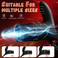 Anneau vibrant en silicone, anneau de verrouillage complexe simple, vibromasseur doux à double stimulation pour retarder l'éjaculation, jouets sexuels pour couples