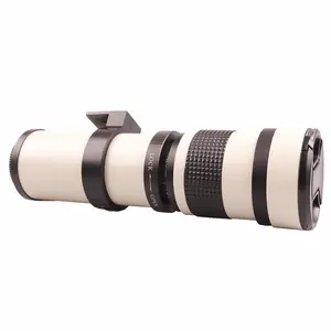 Lente de cámara ajustable con Zoom telescópico, lente de cámara de 420-800mm F/8,3-16 para Nikon Ce OEM, 8 cuchillas multifunción Af, Mf CN;JIN, color blanco nuevo