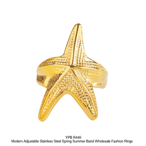 Anillos de Moda al por Mayor YFB R446 Modernos Ajustables de Acero Inoxidable para Primavera/Verano - Product Image 3
