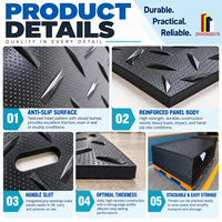 Tapis de protection temporaire en HDPE pour charges lourdes, plaque de protection du sol pour engins de construction
