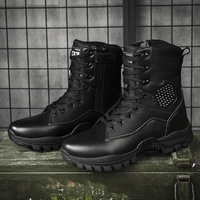 Bottes tactiques de combat imperméables de qualité supérieure pour hommes, durables, pour la randonnée en extérieur, avec soutien de la cheville
