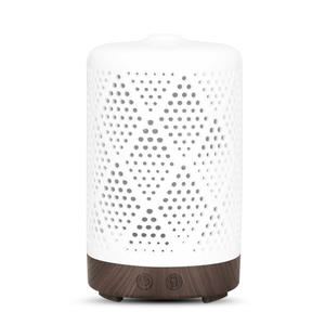 Home Mini <b>Ceramic</b> Aroma <b>Diffuser</b> Humidifier 0.5L Ultrasonic Essential Oil <b>Diffuser</b> With Night Light White Base - Product Image 5
