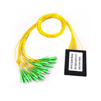 Divisor PLC Unionfiber en Caja ABS, Divisor PLC en Caja ABS 1*8 G657a2 G652d, Divisores Ópticos de Fibra de 2.0mm 1X2 1X4 1X8 1X16
