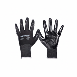 Guanto di NYLON con NITRILE nero misura L WESTON ST018-16 - Product Image 2