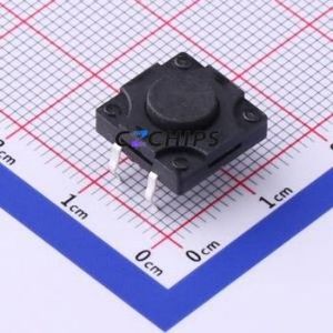 TS-1010DGD-BR05026 Tactile Switch Through hole-4P,12x12mm Switch Single Pole Single Throw Round Button 2.6N Through Hole - Product Image 1