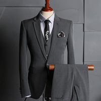 Trajes de boda de lujo para hombre, estilo italiano, transpirables, antiarrugas, de 3 piezas, con logotipo personalizado, talla grande, chaqueta y pantalones elegantes con solapa.