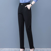 Pantalon de Costume Chic et Tendance pour Femme, Taille Mi-Haute Extensible, Personnalisable avec LOGO, Idéal pour le Travail