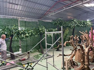 Tùy Chỉnh Quy Mô Lớn Biomimetic Lụa Màu Xanh Lá Cây Sợi Thủy Tinh Nhân Tạo Cây Ô Liu Cho Giáng Sinh Tốt Nghiệp Trung Quốc Năm Mới dịp - Product Image 3