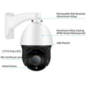 HJSCCD Hongjin Outdoor PTZ Camera 30x Optical Zoom <b>Smart</b> <b>Ball</b> IR Night Vision High Speed Surveillance Camera - Product Image 1