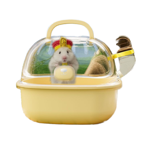 Poignée de <span class=keywords><strong>Cage</strong></span> pour animaux de compagnie extérieure Portable bouton de fenêtre en acrylique Transparent pour petits animaux dorés bouton en plastique petits animaux - Product Image 1