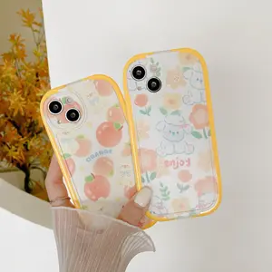 2-in-1 Love Butter Bear for 15ProMax Apple Phone Case Girly Heart yellow phone case