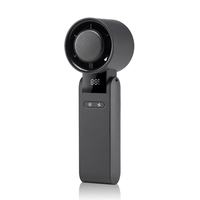 Ventilateur portable domestique silencieux en plastique à refroidissement semi-conducteur 2026, 4000 mAh, rechargeable, pliable, avec affichage numérique C