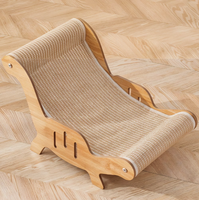 Griffoir pour chat en forme de mangoustan extra large, meuble pour animaux de compagnie en bois massif avec coussin en mangoustan pour tous les chats d'intérieur