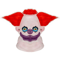 Diskon besar topeng badut lateks horor pesta Halloween menakutkan topeng wajah setan Joker kostum Cosplay teror alat peraga